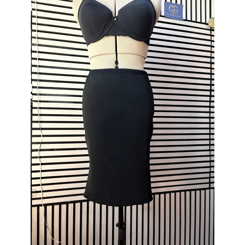 3.1 Phillip Lim Black Textured Knit Couture Midi Skirt Elegant Timeless - Picture 4 of 9
